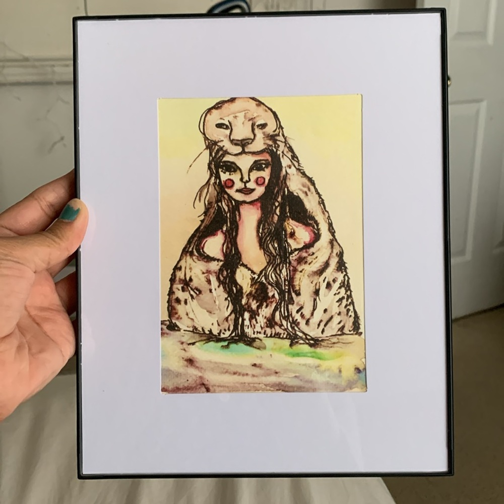 Selkie Art. Print of my watercolor and ink art.